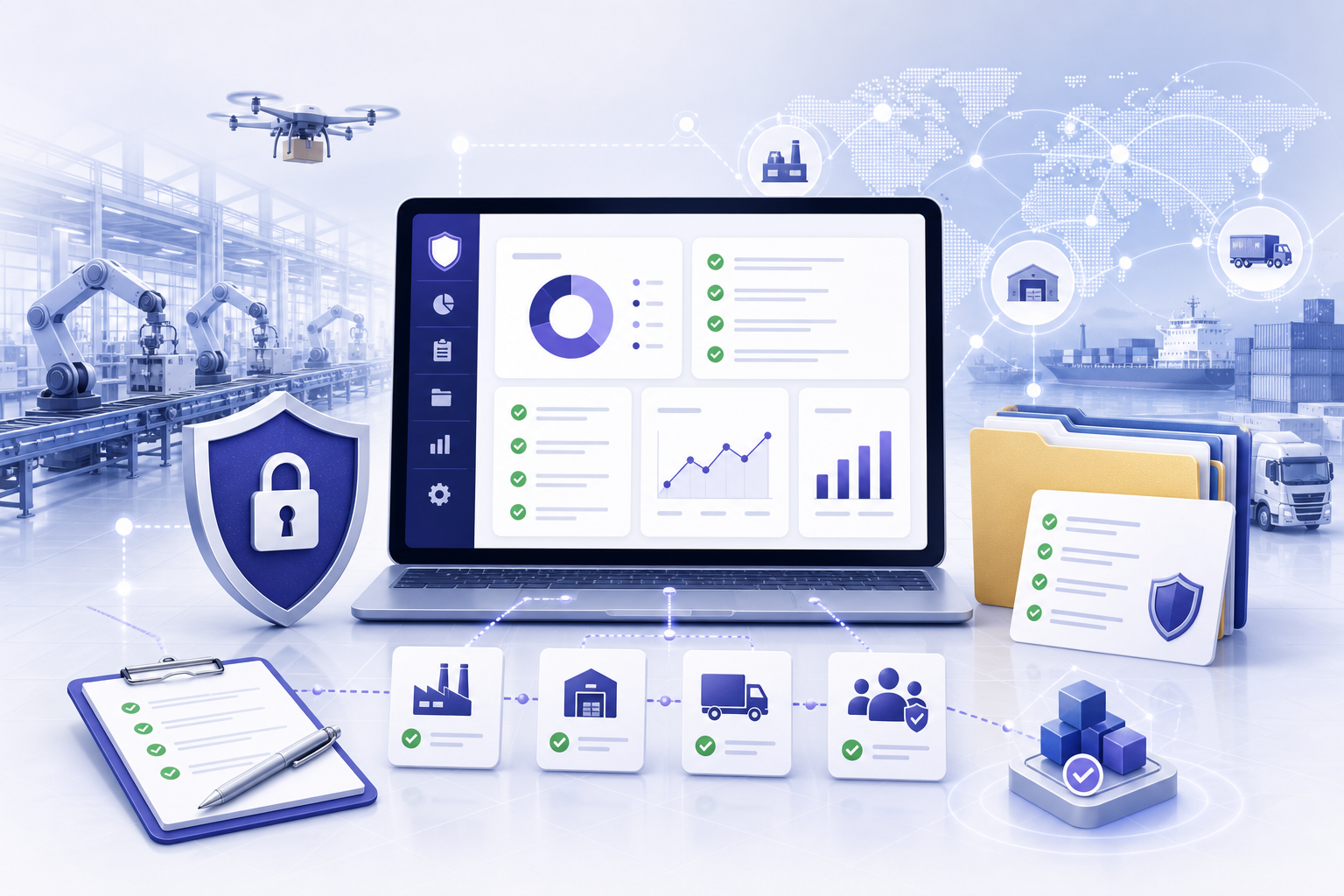 Manufacturing and Supply Chain industry program illustration